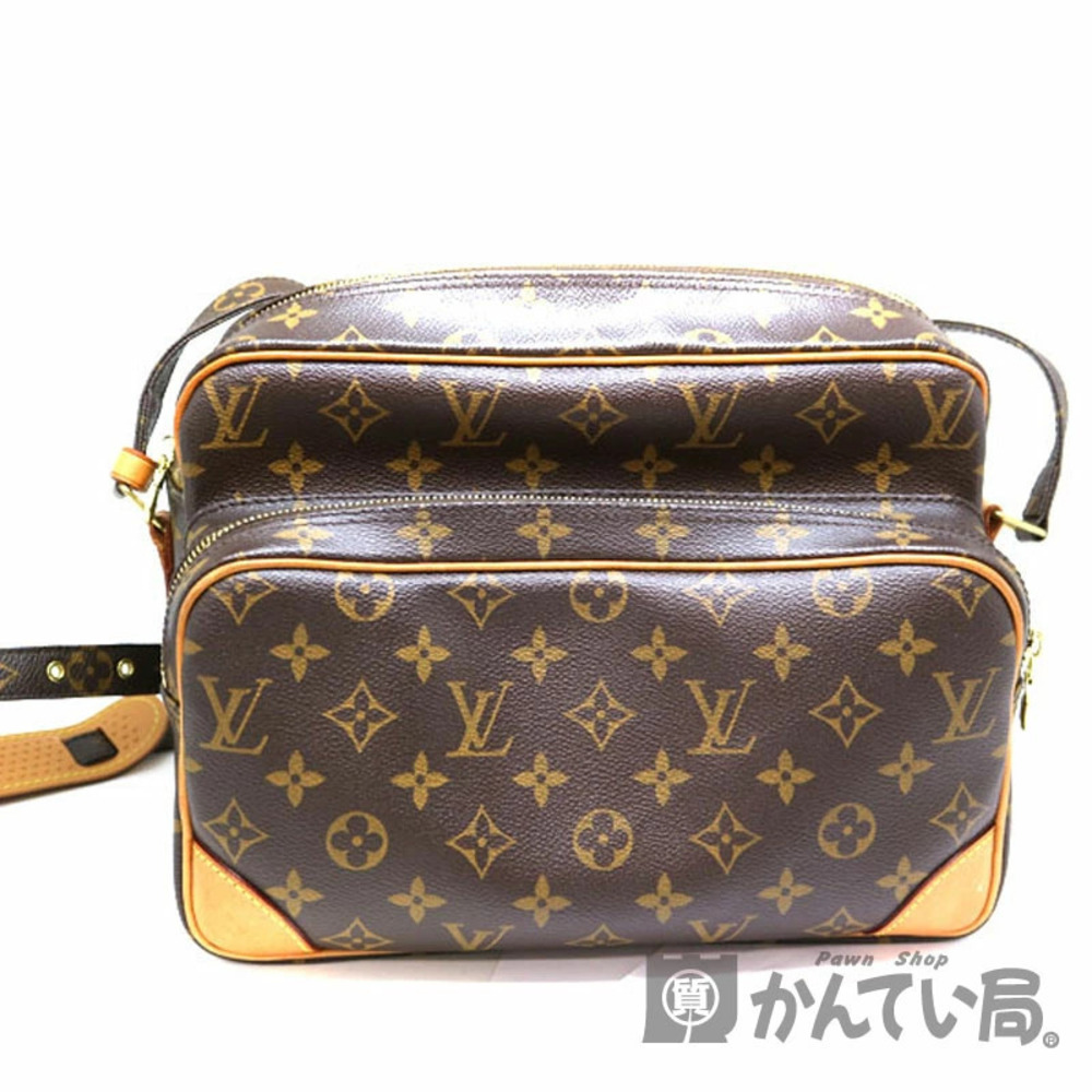 LOUIS VUITTON Nile Shoulder Bag Monogram Canvas Brown LV
